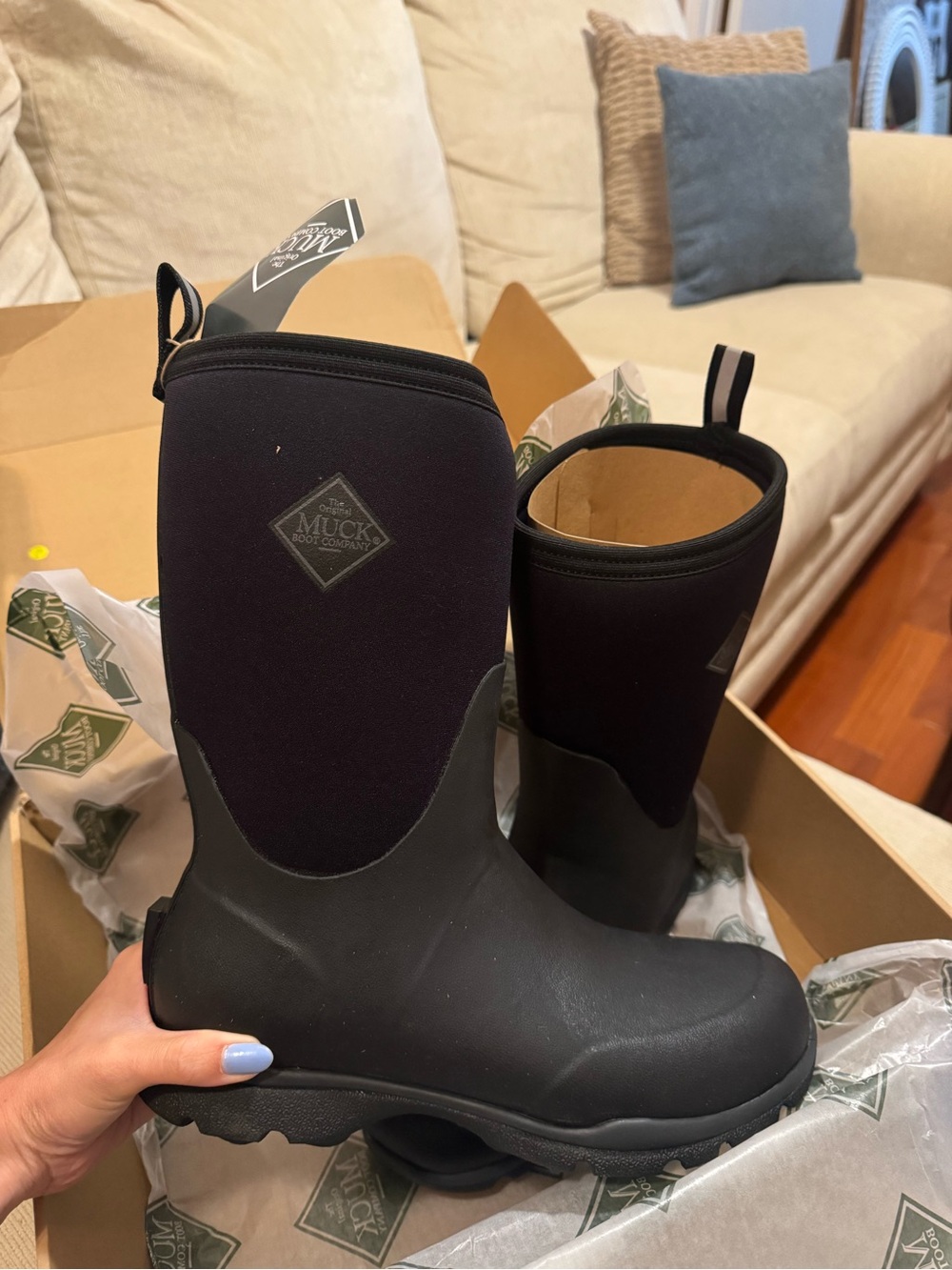 Muck Boot Company Men's Black Waterproof Rain & Snow Boots